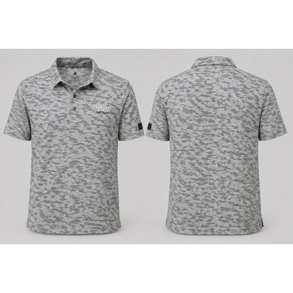 Adidas  CAMO Golf POLO SHIRT MENS 2XL Climalite  -  PERFORMANCE CAMO GREEN BLUE